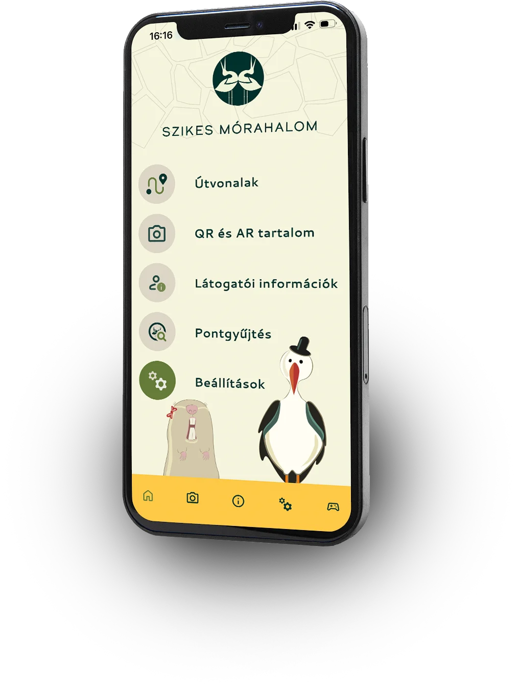 A Szikes Mórahalom app mobiltelefonon